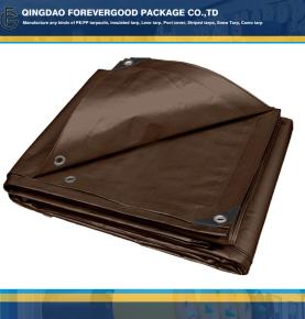 Brown waterproof 150gsm pe tarpaulin cover sheet