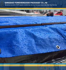 Blue PE Tarpaulin Sheets Cover With Grommets