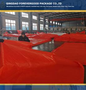 Orange Waterproof 100gsm PE Tarpaulin