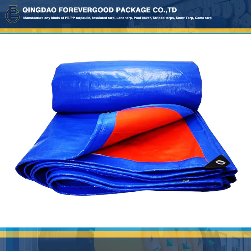 Heavy Duty Weight Orange Blue Polyethylene Tarpaulins.jpg